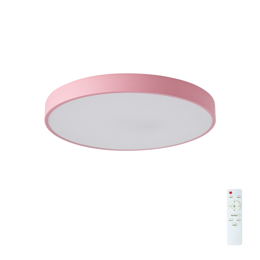 Brilagi - dimmbare LED-Deckenleuchte POOL LED/60W/230V 3000-6000K Ø 50 cm rosa + Fernbedienung