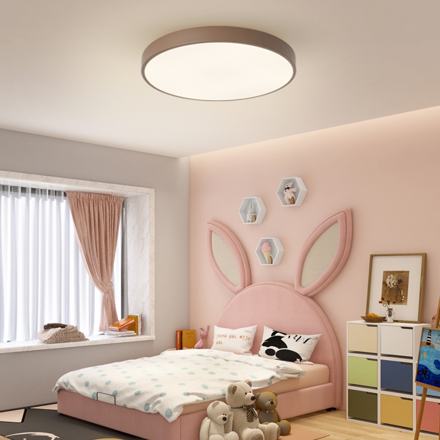 Brilagi - LED-dimmbare Deckenleuchte POOL LED/60W/230V 3000-6000K Ø 60 cm braun + Fernbedienung