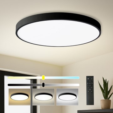 Brilagi - LED dimmbare Deckenleuchte POOL SMART LED/128W/230V 3000-6000K Ø 100 cm Wi‑Fi Tuya schwarz + Fernbedienung