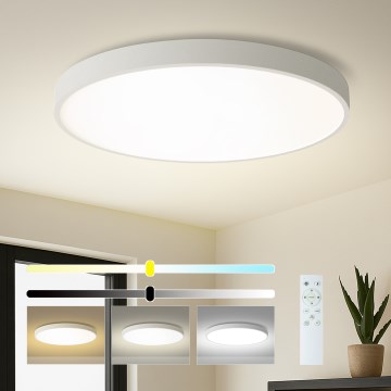 Brilagi - LED-dimmbare Deckenleuchte POOL SMART LED/128W/230V 3000–6000K Ø 100 cm Wi‑Fi Tuya weiß + Fernbedienung
