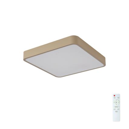 BRILAGI - LED dimmbare Deckenleuchte POOL SQUARE LED/48W/230V 3000-6000K 50x50 cm beige + Fernbedienung