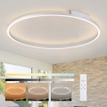 Brilagi - LED-dimmbare Deckenleuchte PORTOFINO LED/85W/230V 3000-6000K Ø 120 cm silberfarben + Fernbedienung