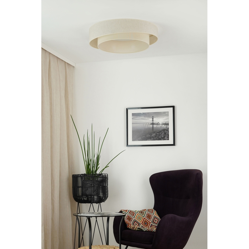 Brilagi - Dimmbare LED-Deckenleuchte SHINE LED/24W/230V Ø 60 cm 3000/4000/6500 K cremefarben + Fernbedienung