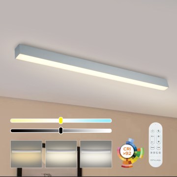 Brilagi - LED-dimmbare Deckenleuchte SLEEKLINE SMART LED/40W/230V 3000-6000K Wi-Fi Tuya silber + Fernbedienung