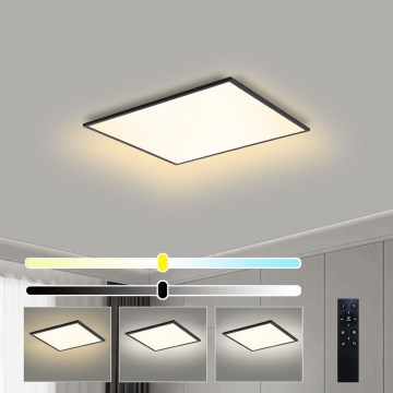 Brilagi - LED-dimmbare Deckenleuchte SLIMFRAME LED/36W/230V 45x45 cm 3000-6000K schwarz + Fernbedienung