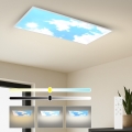 Brilagi - LED-dimmbare Deckenleuchte SLIMFRAME LED/80W/230V 120x60 cm 3000-6000K silber/blau + Fernbedienung