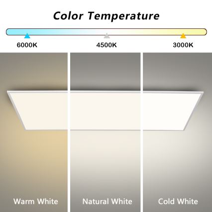 Brilagi - SLIMFRAME dimmbare LED-Deckenleuchte 80W/230V 120x60 cm 3000–6000 K weiß + Fernbedienung