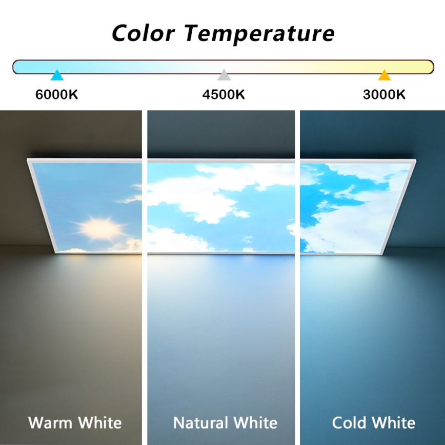 Brilagi - dimmbare LED-Deckenleuchte SLIMFRAME SKY LED/80W/230V 120x60 cm 3000-6000K silber/blau + Fernbedienung