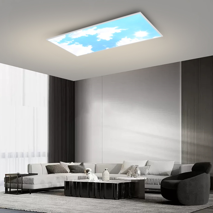 Brilagi - dimmbare LED-Deckenleuchte SLIMFRAME SKY LED/80W/230V 120x60 cm 3000-6000K silber/blau + Fernbedienung