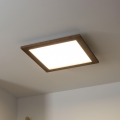 Brilagi - LED-dimmbare Deckenleuchte SLIMFRAME WOOD LED/36W/230V 49,5x49,5 cm 3000-6000K dunkelbraun + Fernbedienung