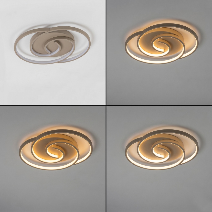BRILAGI - LED-dimmbare Deckenleuchte VELO LED/70W/230V 3000-6500K 38x47,8 cm beige + Fernbedienung