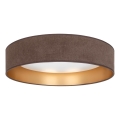 Brilagi - LED dimmbare Deckenleuchte VELVET SMART VARI LED/24W/230V 3000-6500K Ø 45 cm braun/gold + Fernbedienung
