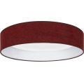 Brilagi - LED-dimmbare Deckenleuchte VELVET SMARTIX LED/24W/230V 3000–6000K Ø 45 cm weinrot Wi-Fi Tuya Beacon + Fernbedienung