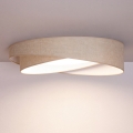 BRILAGI - LED dimmbare Deckenleuchte VELVET TWIST LED/36W/230V 3000-6000K Ø 65 cm Wi-Fi Tuya Beacon beige + Fernbedienung