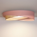 BRILAGI - LED dimmbare Deckenleuchte VELVET TWIST LED/36W/230V 3000-6000K Ø 65 cm Wi-Fi Tuya Beacon rosa/beige + Fernbedienung