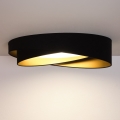 BRILAGI - LED-dimmbare Deckenleuchte VELVET TWIST LED/36W/230V 3000-6000K Ø 65 cm Wi-Fi Tuya Beacon schwarz/gold + Fernbedienung