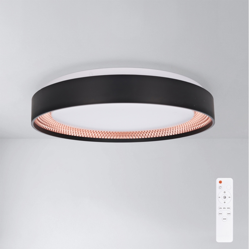 Brilagi - dimmbare LED-Deckenleuchte WALDO LED/48W/230V 3000-6500K Ø 40 cm schwarz/gold + Fernbedienung