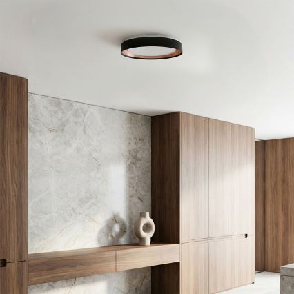 Brilagi - dimmbare LED-Deckenleuchte WALDO LED/48W/230V 3000-6500K Ø 40 cm schwarz/gold + Fernbedienung