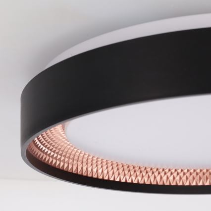 Brilagi - dimmbare LED-Deckenleuchte WALDO LED/48W/230V 3000-6500K Ø 40 cm schwarz/gold + Fernbedienung