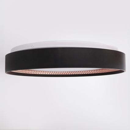 Brilagi - dimmbare LED-Deckenleuchte WALDO LED/48W/230V 3000-6500K Ø 40 cm schwarz/gold + Fernbedienung