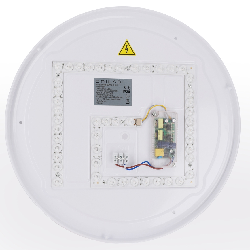 Brilagi - dimmbare LED-Deckenleuchte WALDO LED/48W/230V 3000-6500K Ø 40 cm schwarz/gold + Fernbedienung