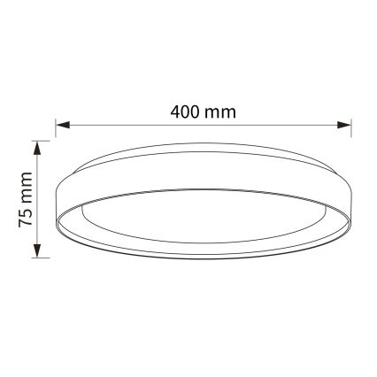 Brilagi - dimmbare LED-Deckenleuchte WALDO LED/48W/230V 3000-6500K Ø 40 cm schwarz/gold + Fernbedienung
