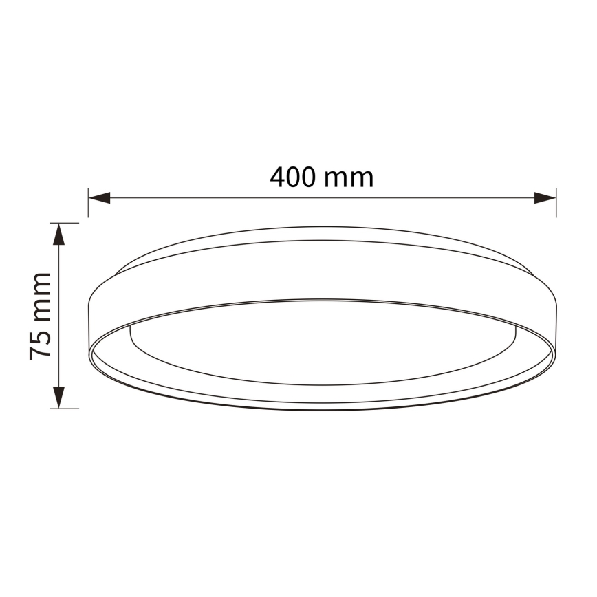 Brilagi - dimmbare LED-Deckenleuchte WALDO LED/48W/230V 3000-6500K Ø 40 cm schwarz/gold + Fernbedienung