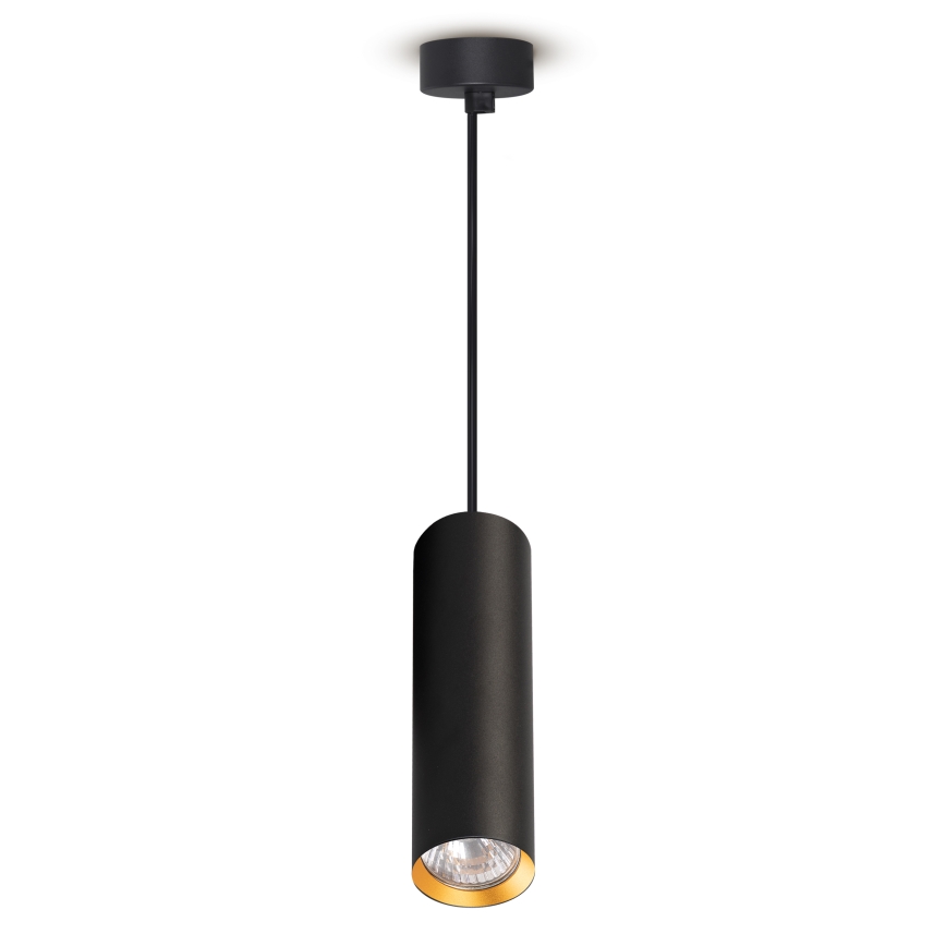 Brilagi - LED RGBW dimmbare Pendelleuchte mit Seilabhängung SELE 1xGU10/6W/230V 3000K schwarz/gold + Fernbedienung