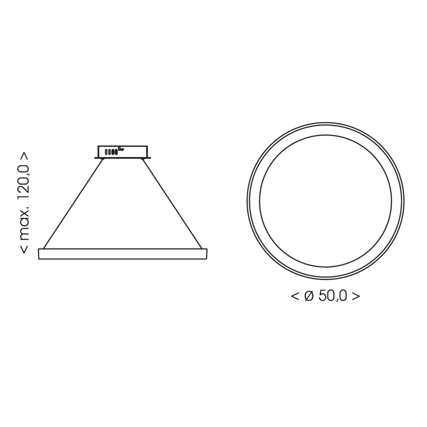 BRILAGI - dimmbare LED-Pendelleuchte an Kabel FALCON SLIM LED/42W/230V 3000-6500K Ø 50 cm beige + Fernbedienung