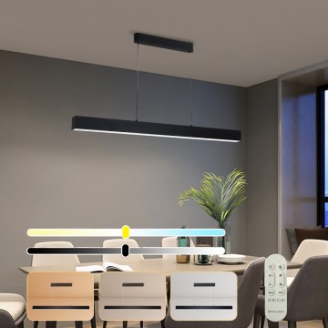 Brilagi - LED dimmbare Hängeleuchte an Kabel SLEEKLINE SMART LED/40W/230V 3000-6000K Wi-Fi Tuya schwarz + Fernbedienung