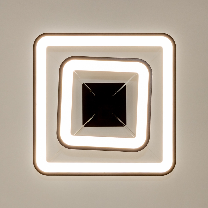 Brilagi - LED-dimmbare Hängeleuchte mit Seilaufhängung FALCON SLIM LED/78W/230V 3000-6500K 50x50 cm schwarz + Fernbedienung