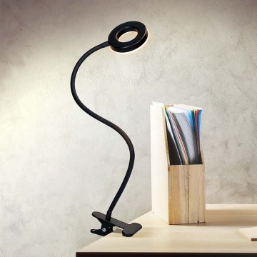 Brilagi - LED dimmbare Lampe mit Clip ORBELA LED/8W/230V 3000/4000/5000K schwarz