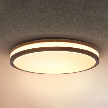 Brilagi - dimmbare LED-Deckenleuchte MOLINA LED/72W/230V 3000-6500K Eiche Ø 78 cm + Fernbedienung