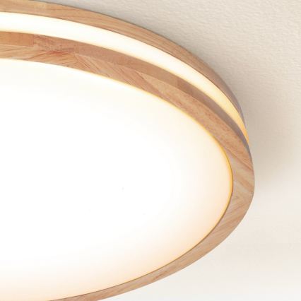 Brilagi - dimmbare LED-Deckenleuchte MOLINA LED/72W/230V 3000-6500K Eiche Ø 78 cm + Fernbedienung