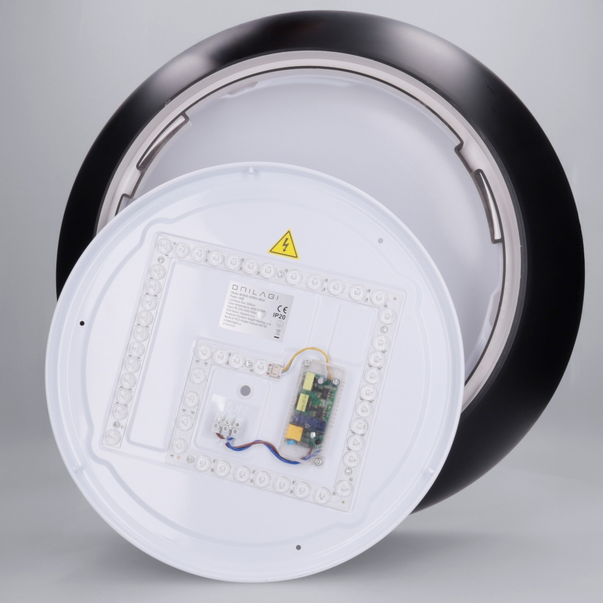 Brilagi - LED-dimmbare Deckenleuchte ALVA LED/48W/230V 3000-6500K Ø 51 cm schwarz + Fernbedienung