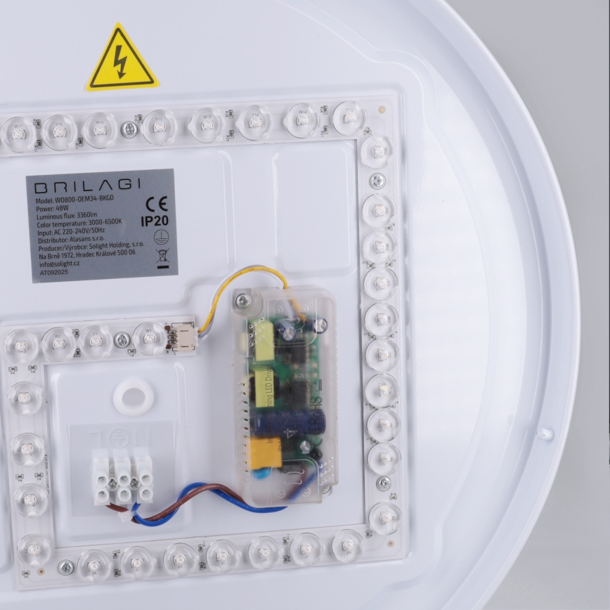 Brilagi - LED-dimmbare Deckenleuchte ALVA LED/48W/230V 3000-6500K Ø 51 cm schwarz + Fernbedienung