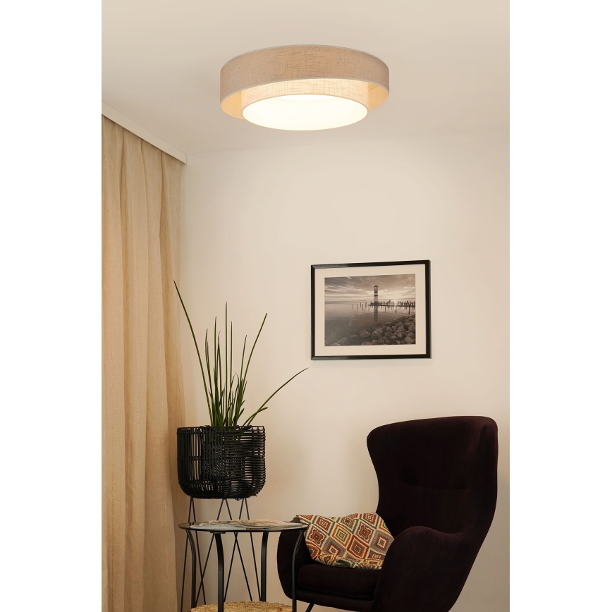Brilagi - LED-dimmbare Deckenleuchte DOVER SHINE LED/24W/230V Ø 60 cm 3000/4000/6500K grau/creme + Fernbedienung