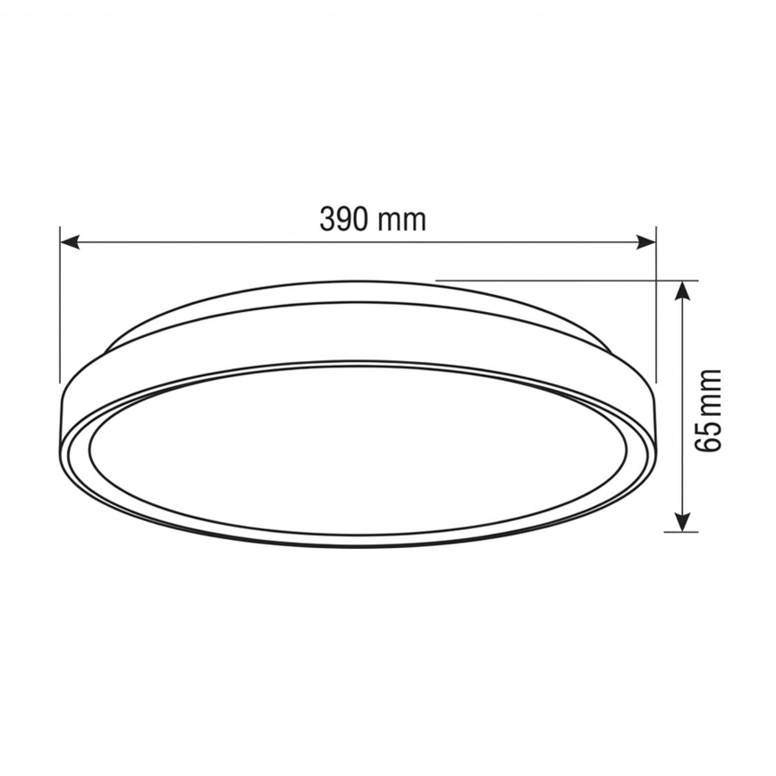 Brilagi - Dimmbare LED-Deckenleuchte FANCIA, 48 W, 230 V, 3000–6500 K, Ø 39 cm, silber, mit Fernbedienung