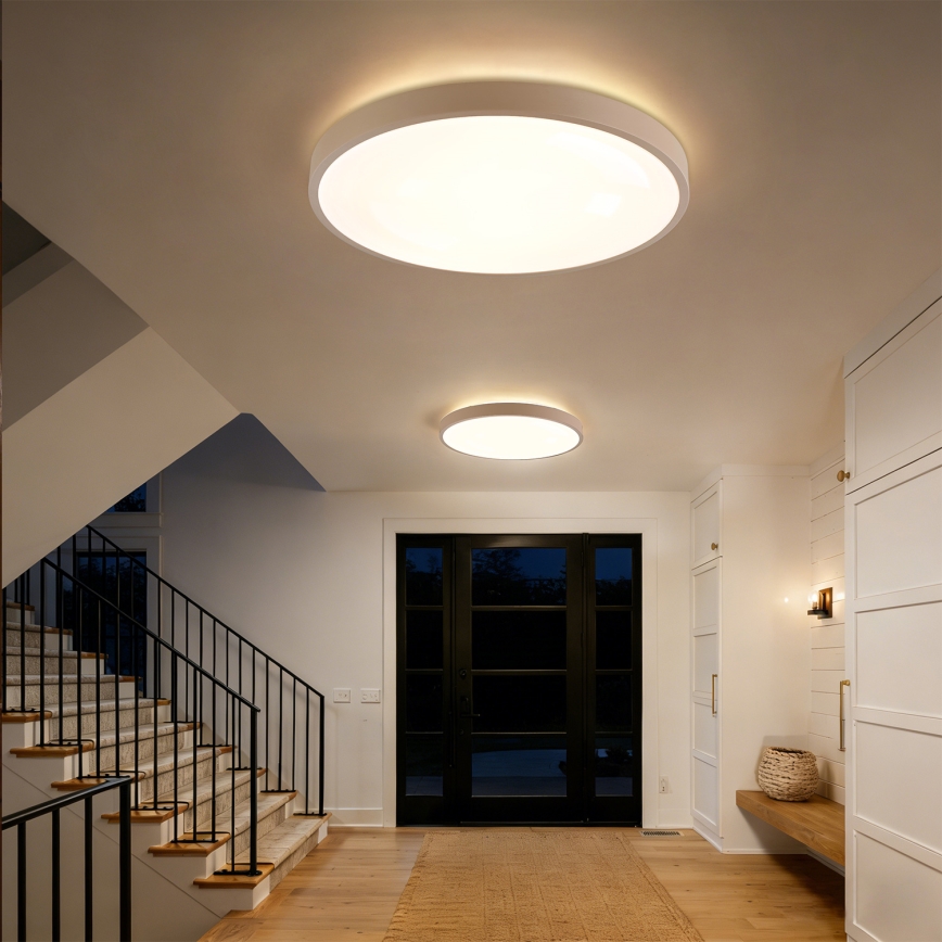 Brilagi - Dimmbare LED-Deckenleuchte GLASS POOL DOUBLE LED/80W/230V 3000–6000K 60 cm beige + Fernbedienung