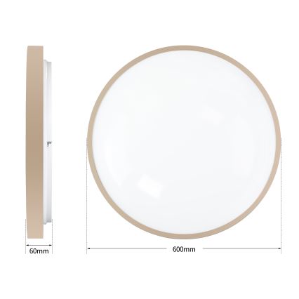 Brilagi - Dimmbare LED-Deckenleuchte GLASS POOL DOUBLE LED/80W/230V 3000–6000K 60 cm beige + Fernbedienung