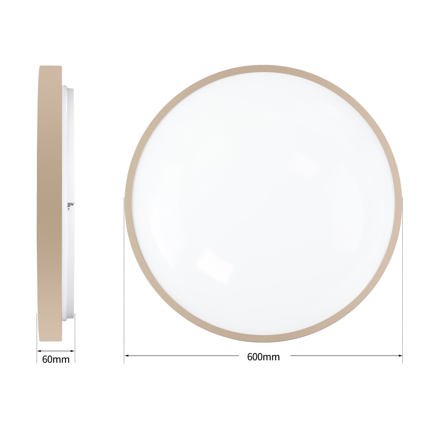 Brilagi - Dimmbare LED-Deckenleuchte GLASS POOL DOUBLE LED/80W/230V 3000–6000K 60 cm beige + Fernbedienung