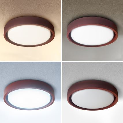 Brilagi - dimmbare LED-Deckenleuchte MATTEO LED/48W/230V 3000-6500K Ø 41 cm rot + Fernbedienung