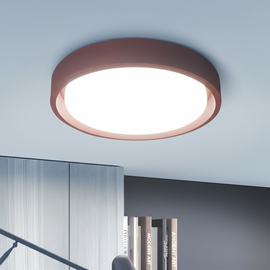 Brilagi - dimmbare LED-Deckenleuchte MATTEO LED/48W/230V 3000-6500K Ø 41 cm rot + Fernbedienung