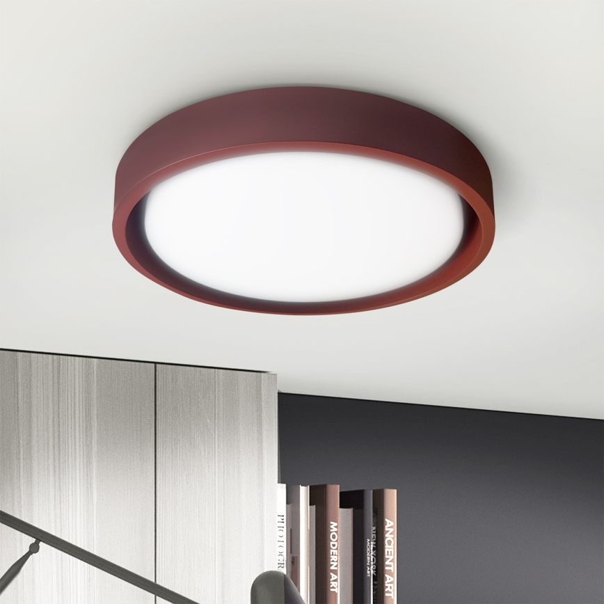 Brilagi - dimmbare LED-Deckenleuchte MATTEO LED/48W/230V 3000-6500K Ø 41 cm rot + Fernbedienung