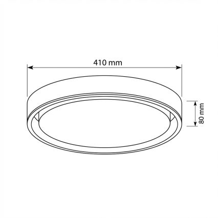 Brilagi - dimmbare LED-Deckenleuchte MATTEO LED/48W/230V 3000-6500K Ø 41 cm rot + Fernbedienung