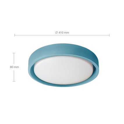 Brilagi - dimmbare LED-Deckenleuchte MATTEO LED/48W/230V 3000-6500K Ø 41 cm türkis + Fernbedienung