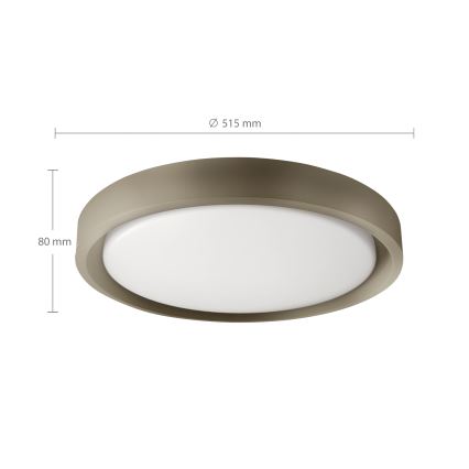 Brilagi - dimmbare LED-Deckenleuchte MATTEO LED/60W/230V 3000-6500K Ø 51,5 cm Taupe + Fernbedienung