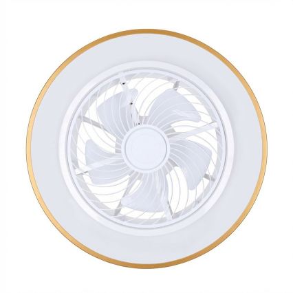 Brilagi - Dimmbare LED-Deckenleuchte mit Ventilator LED/38W/230V 3000-6500K 3000-6500K Ø 50 cm goldfarben + Fernbedienung