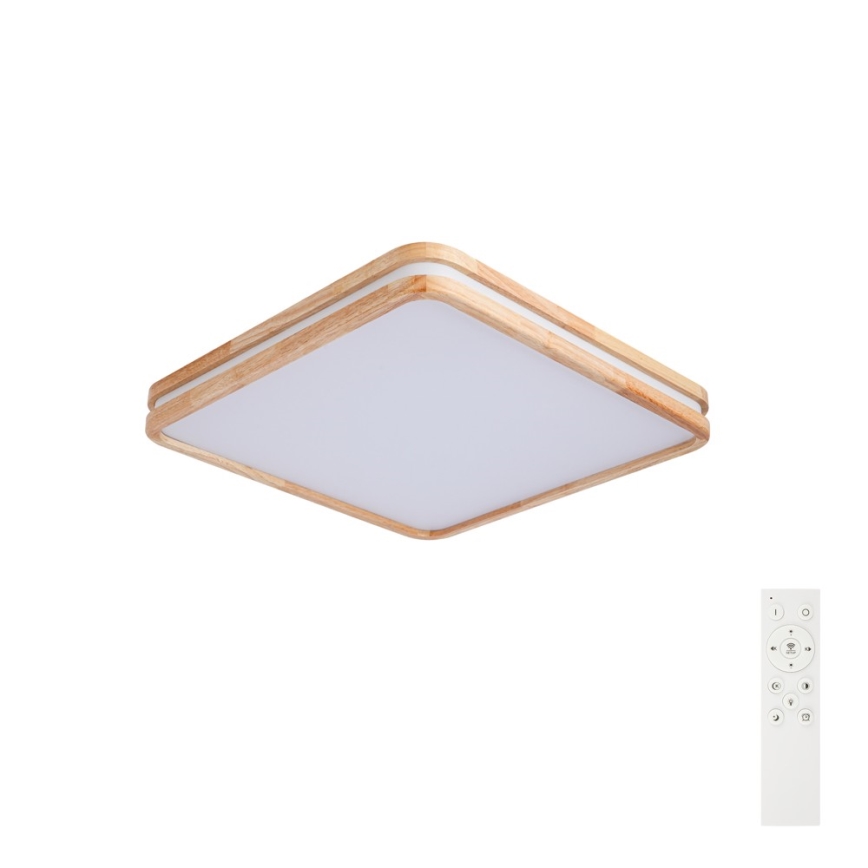 BRILAGI - Dimmbare LED-Deckenleuchte MOLINA SQUARE LED/80W/230V 3000-6000K Eiche 60x60 cm + Fernbedienung