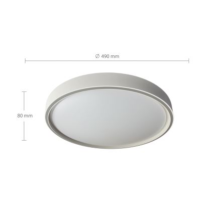 Brilagi - LED dimmbare Deckenleuchte NANCI LED/60W/230V 3000-6500K Ø 49 cm silber + Fernbedienung